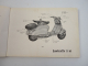 Innocenti Lambretta 150 d ld Repair Shop Manual Werkstatthandbuch ca. 1955