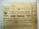 Jacob Strauss Fabrikation und Grosshandlung Käse Kempten Allgäu 2x Rechnung 1904