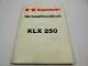 Kawasaki KLX 250 D1 E1 Werkstatthandbuch Reparaturanleitung