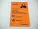 Komatsu FG FD 15 18 (HT)-1E1 Forklift Truck Parts List Ersatzteilliste 1996
