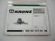 Krone BIG M II Mähaufbereiter Ersatzteilliste Spare Parts List 2006