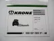 Krone EasyCut 360 400 Scheibenmäher Ersatzteilliste Spare Parts 2008