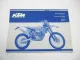 KTM 400 520 SX MXC EXC Racing Motorrad Ersatzteilliste Fahrgestell 2001