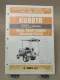 Kubota F2000 Parts List Liste des piece 3/1987 Front Mower Tondeuse Avant