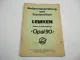 Lemken Opal 90 Anbau Volldrehpflug Betriebsanleitung Ersatzteilliste