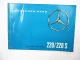 Mercedes Benz 220b 220Sb W111 Heckflosse Bedienung Pflege Betriebsanleitung 1960