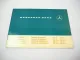 Mercedes Benz OM 314 352 360 346 355 A h Industriemotor Wartungsheft blanko 1979