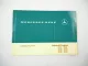 Mercedes Benz OM 314 352 360 346 355 h A Engine Operating Instructions 1981