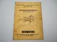 Niemeyer RS30 D Rotorschwader Betriebsanleitung Ersatzteilliste 1979