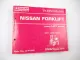 Nissan H01 series Forklift Gabelstapler Spare Parts Catalog Ersatzteilliste 1988