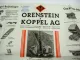 O&K Schlepper Muldenkipper Rollenlager Lok Bagger L3 Prospekt 1940/50er Jahre