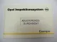 Opel Campo Ablieferungsdurchsicht Inspektionssystem blanko Serviceheft 11/1992