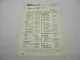 Original Bosch Service-Liste für Eicher Tiger EM 200 Dieselschlepper 1959-1960