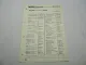 Original Bosch Service-Liste für Porsche Junior Dieselschlepper 1961
