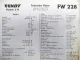 original Fendt Farmer 2 D Typ FW 228 Technische Daten Datenblatt 1962