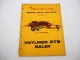 Original New Holland Hayliner 278 Baler Presse Parts List Ersatzteilliste 1969