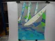Original Plakat Olympiade München 1972 Regatta Kiel Segeln P. Cormelius