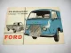 Original Prospekt Ford Taunus Transit FK 1000 1250 Eilfrachter ca. 50/60er J.