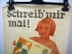 Plakat Schreib mir mal! Glückspostkarte Deutsche Nothilfe 1928 S.B. Senger