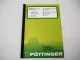 Pöttinger HIT64 N A Typ ZK206 Zettkreisel Betriebsanleitung Ersatzteilliste 1991