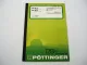 Pöttinger HIT69 A N Typ ZK209 Zettkreisel Bedienungsanleitung Ersatzteilliste