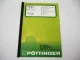 Pöttinger TOP60N Typ SK278 Schwadkreisel Betriebsanleitung Ersatzteilliste 1991