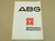 Prospekt ABG Straßenbaumaschinen von 1964 Walzen Betonzug Fugenschneider