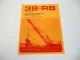 Prospekt Ruston Bucyrus 38-RB Schwerlast Raupenkran Ausrüstung 1970er Jahre