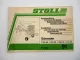 Stoll R 285 315 335 415 DS Schwader Bedienungsanleitung Ersatzteilliste 1991
