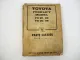 Toyota FD FG 20 25 Forklift Gabelstapler Ersatzteilliste Parts Catalog 1970