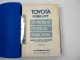 Toyota FD FG 2FG 3FD 3FG Forklift Main Parts Catalog Ersatzteilliste1980