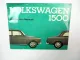 VW 1500 Typ 3 Instruction Manual Operating Instructions Maintenance 1963