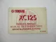 Yamaha XC125 3TE Bedienungsanleitung Owners Manual 1989