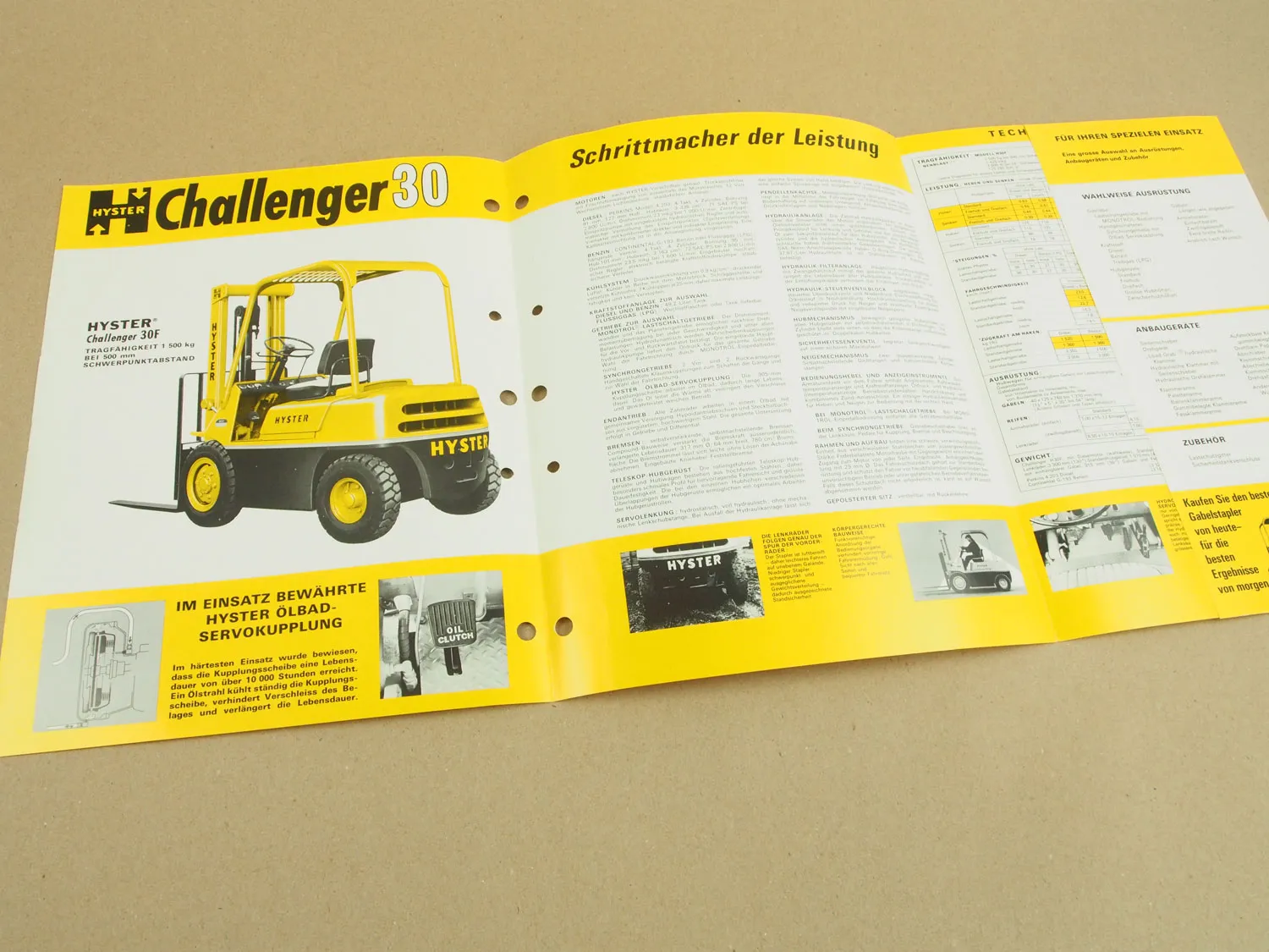 10 Prospekte Hyster Challenger 150F 130 80 70 60 50 40 bis 20 Gabelstapler 1969