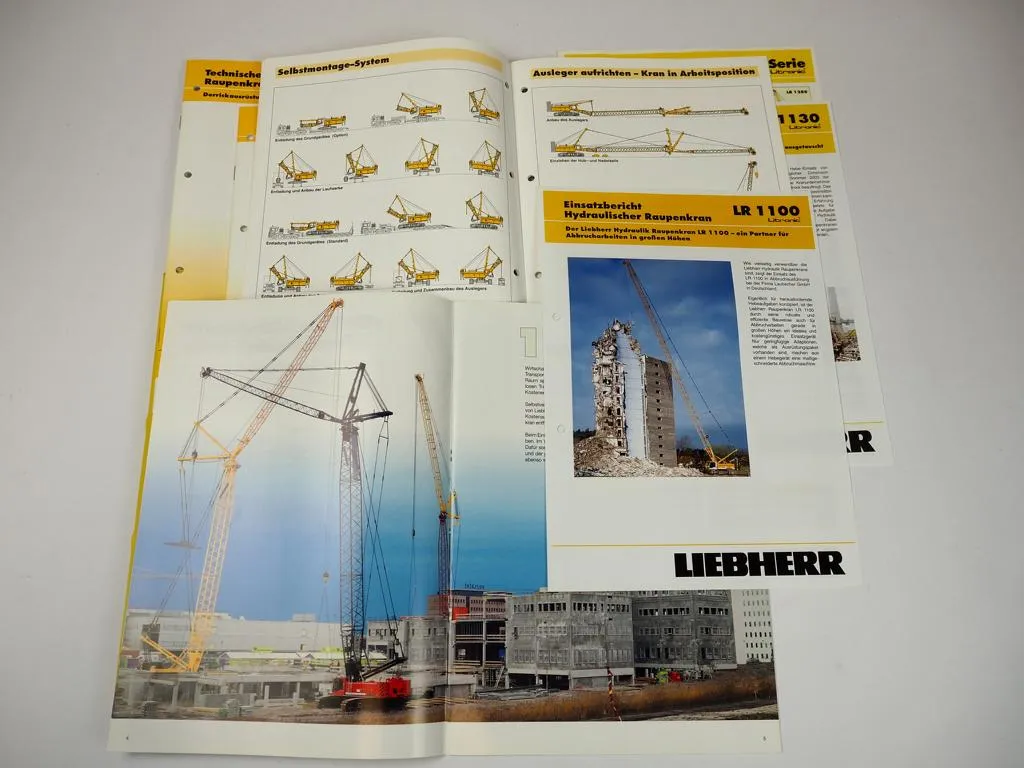 10 Prospekte Liebherr LR 1100 - 1280 Raupenkran 2004/06