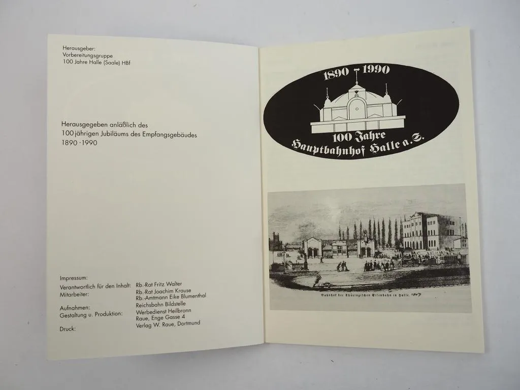 100 Jahre Hauptbahnhof Halle Saale 1990