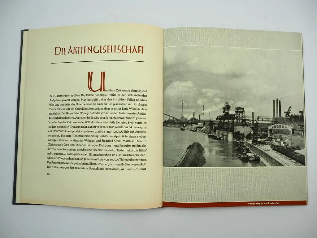 100 Jahre Niederrheinische Hütte AG Duisburg 1951 Firmengeschichte Chronik