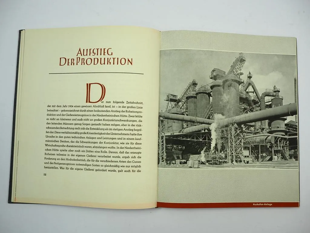 100 Jahre Niederrheinische Hütte AG Duisburg 1951 Firmengeschichte Chronik