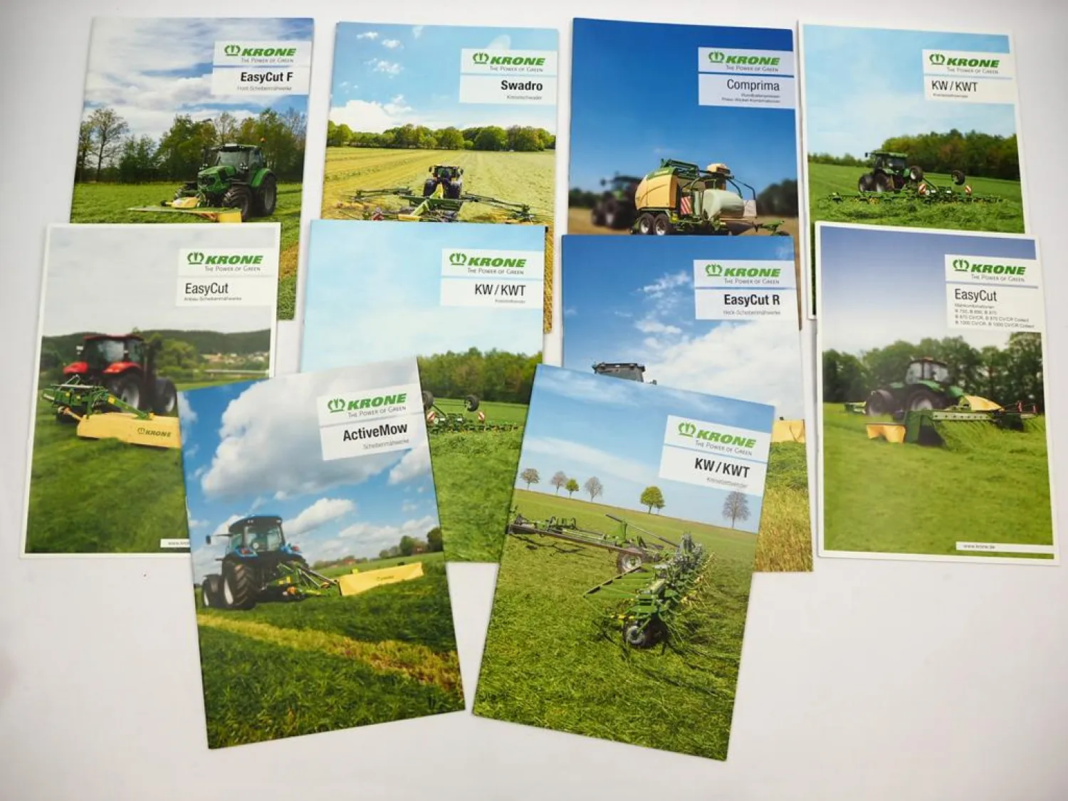 10x Original Prospekt Krone Landtechnik Mähwerk Schwader Presse 2017-19