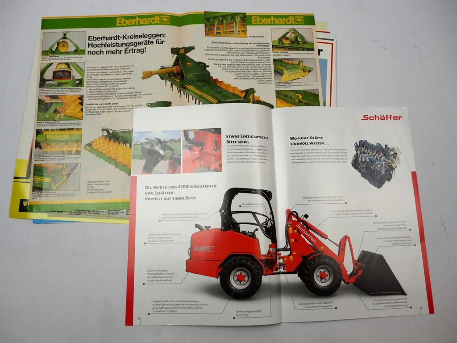 11x Original Prospekt Landtechnik 1970/2010er Jahre Schäffer Strautmann Kuhl
