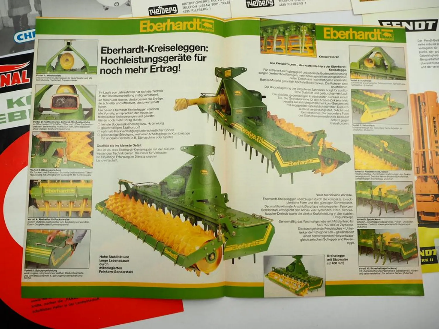 11x Original Prospekt Landtechnik 1970/80er Jahre Fendt Eberhardt Kuhl Nitsch