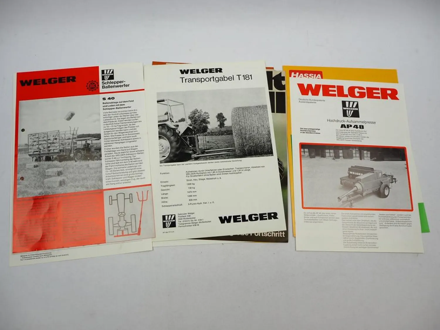 11x Original Prospekt Landtechnik 1970/80er Jahre Renault Hassia Müller Welger