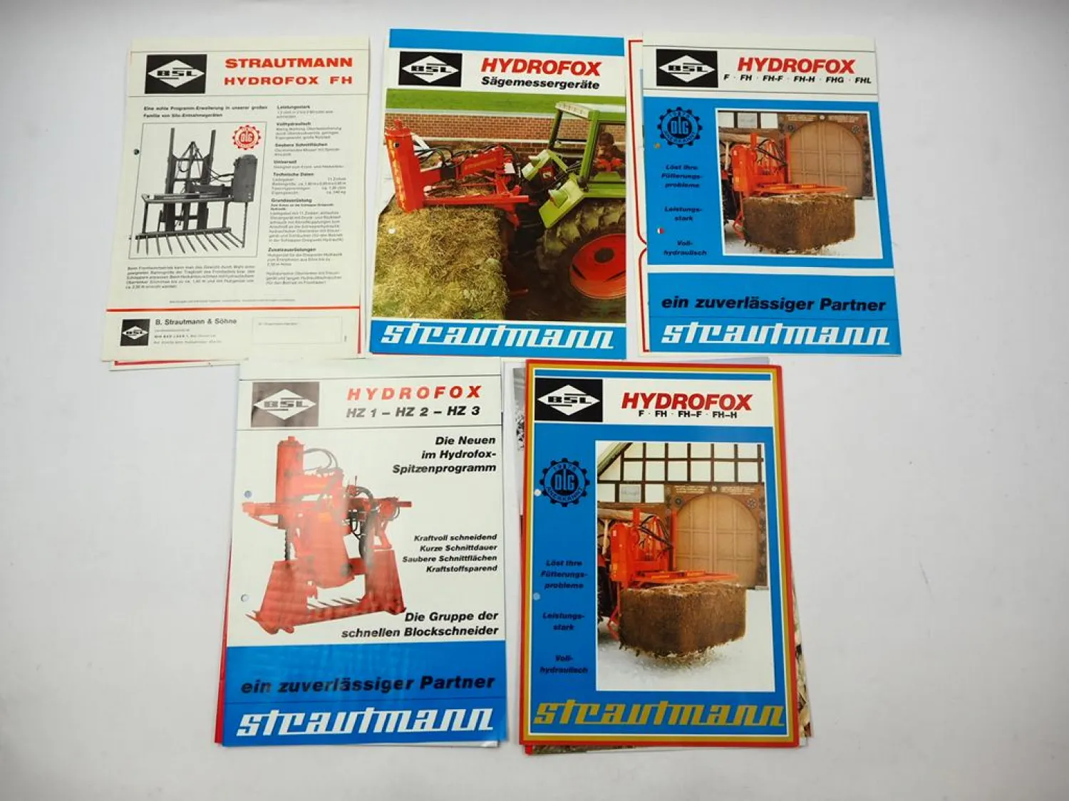 11x Original Prospekt Landtechnik 1980/2010er Jahre Schäffer Strautmann Müthing