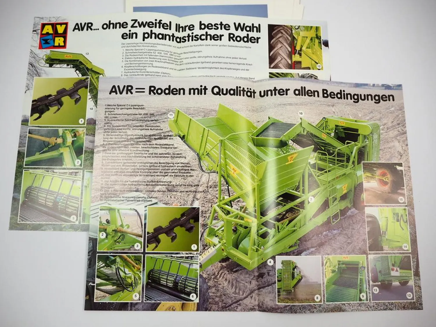 11x Original Prospekt Mappe Prüfbericht Wühlmaus Landtechnik 1980/90er Jahre