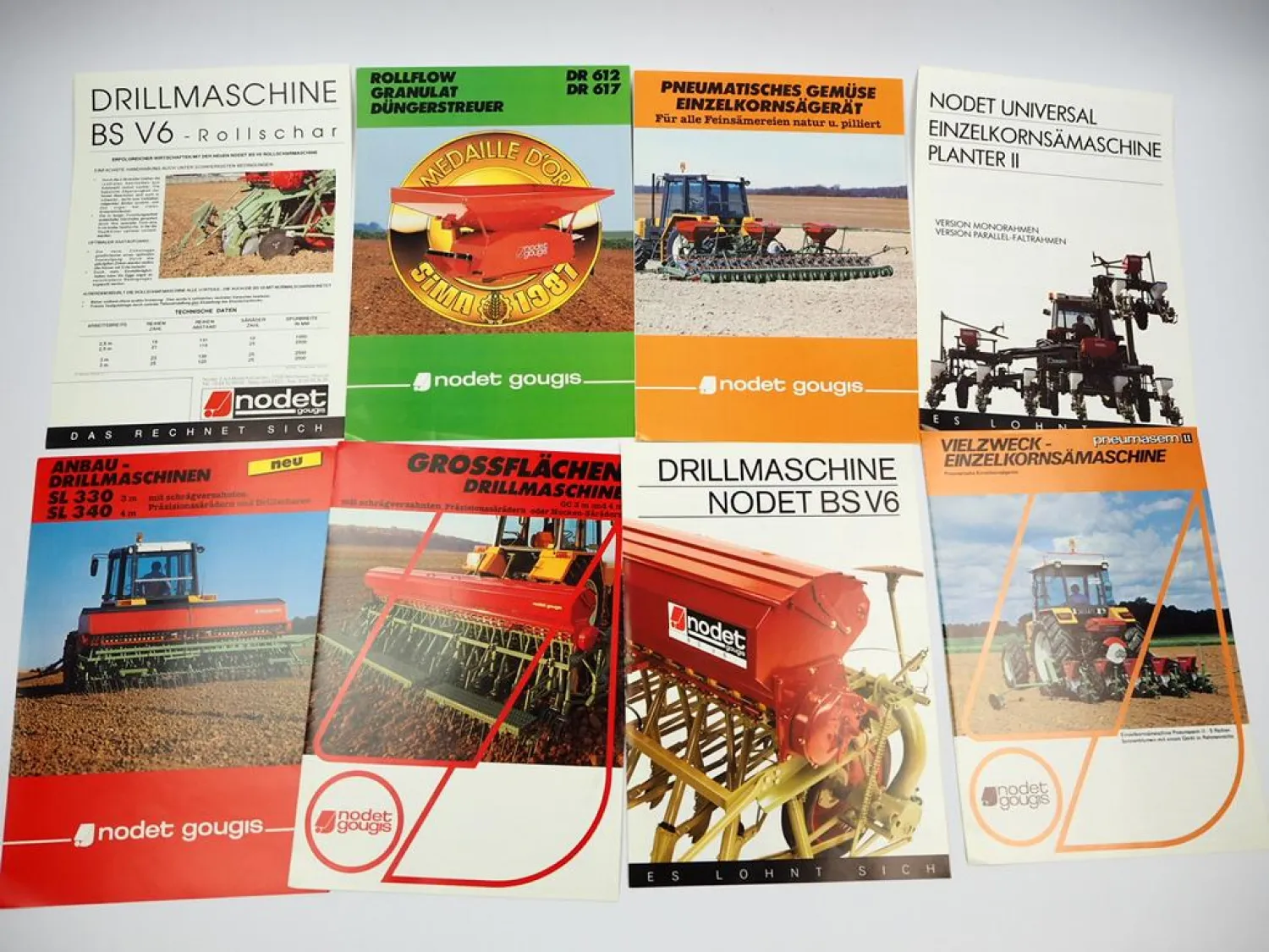 11x Original Prospekt Preisliste Mappe Nodet Gougis Landtechnik 1980/90er Jahre