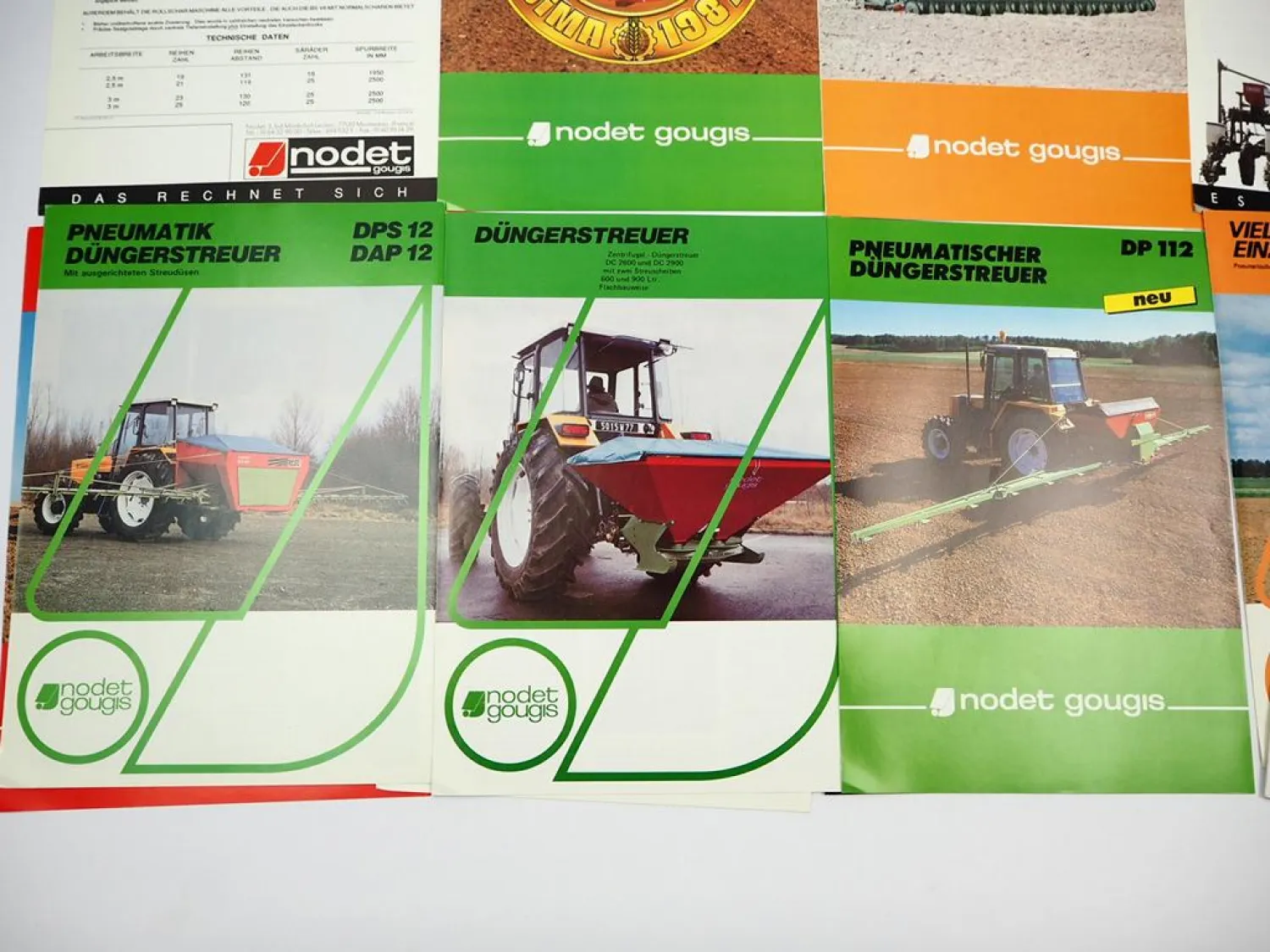 11x Original Prospekt Preisliste Mappe Nodet Gougis Landtechnik 1980/90er Jahre