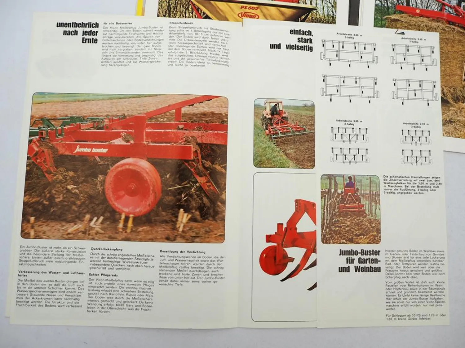 11x Original Prospekt Vicon Landtechnik Düngerstreuer Häcksler 1970/80er Jahre