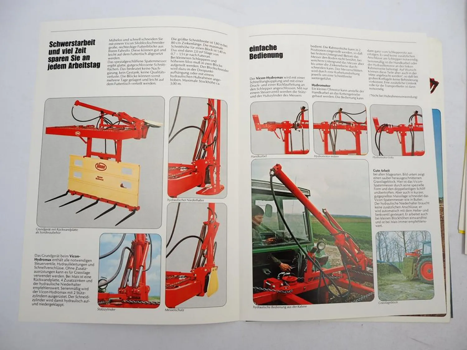 11x Original Prospekt Vicon Landtechnik Düngerstreuer Mähwerke 1970/80er Jahre