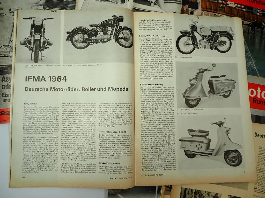11x Zeitschrift Motor Rundschau Jahrgang 1960 bis 1965 PKW LKW Motorrad
