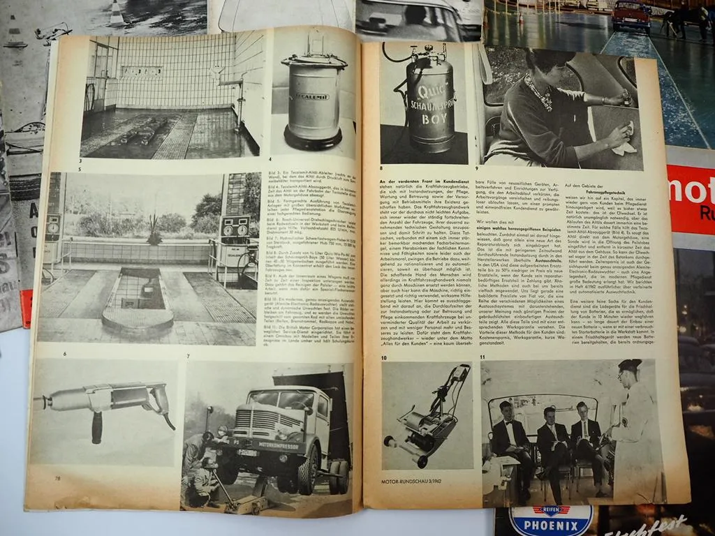 11x Zeitschrift Motor Rundschau Jahrgang 1960 bis 1965 PKW LKW Motorrad